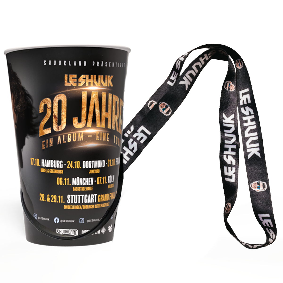 20 JAHRE LE SHUUK Becher + Halter